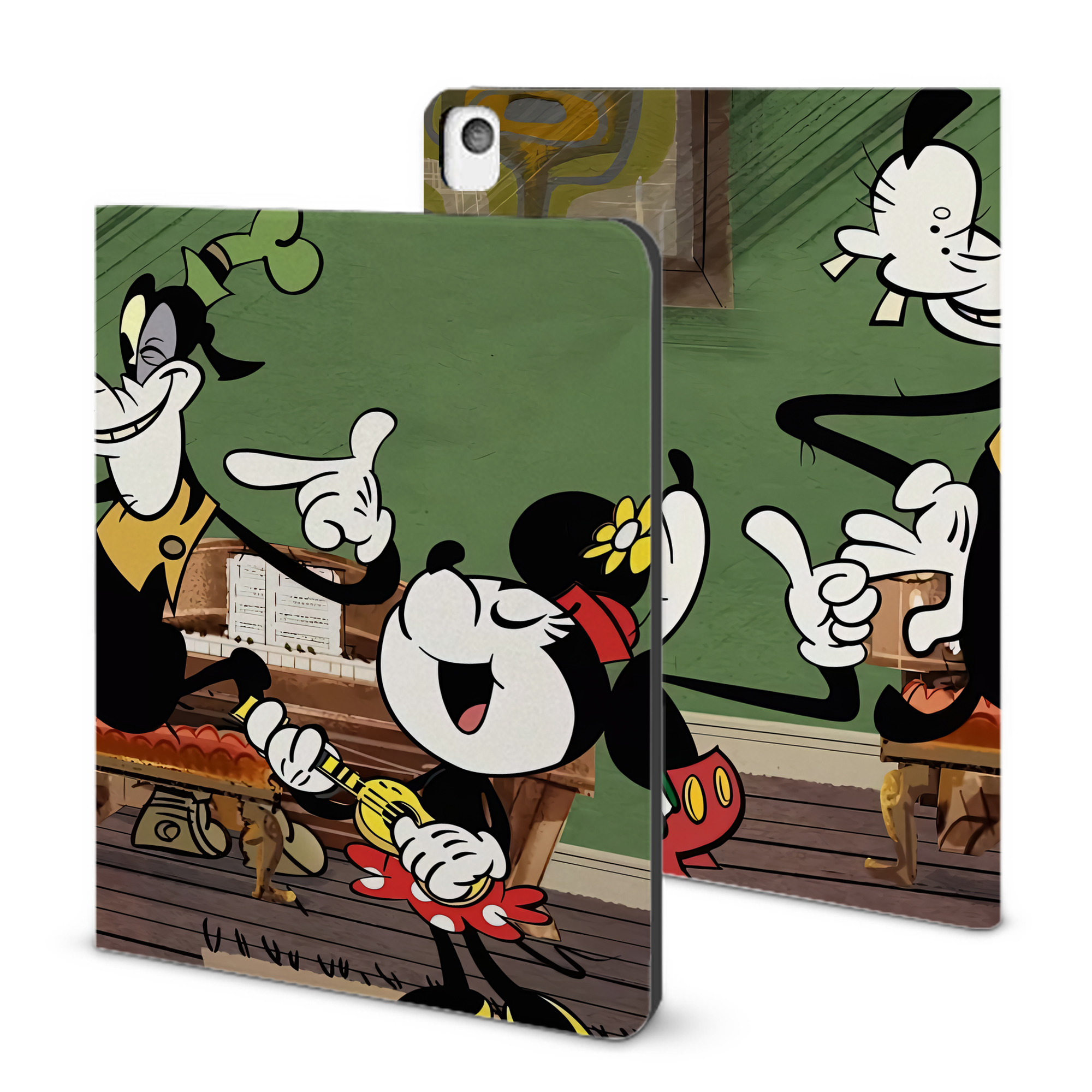 （画像用） ミッキーマウス Mickey Mouse IPadケース ペンホルダー付き ブックスタイルデザイン